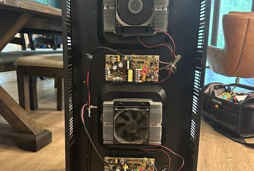 Fan replacement for a wine cooler