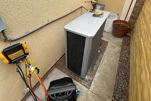 The contactor in the outdoor unit replacement